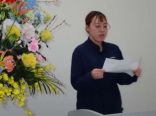 新入社員のスピーチ(白河)